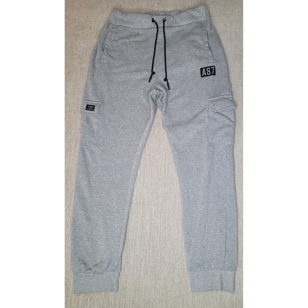 Aeropostale Gray Cargo Sweatpants Joggers Lounge‎ Pants Athletic Mens 2XL